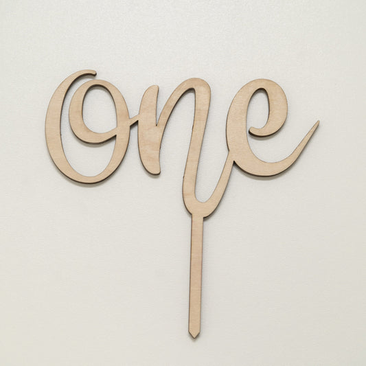 One Cake Topper - First Birthday Cake Topper
